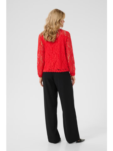 Cream Kurzarm-Bluse CRKit Regular fit in High Risk Red