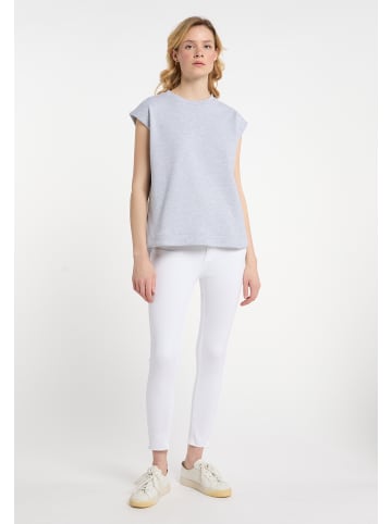 DreiMaster Damen Ärmelloses Sweatshirt in Hellgrau Melange