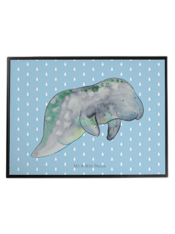 Mr. & Mrs. Panda tischauflage Seekuh Chillen ohne Spruch in Blau Pastell
