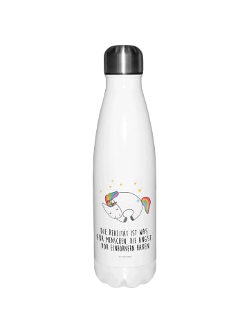 Mr. & Mrs. Panda Thermosflasche Einhorn Nacht mit Spruch in Weiß