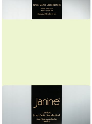 Janine Spannbetttuch Elastic Jersey in limone