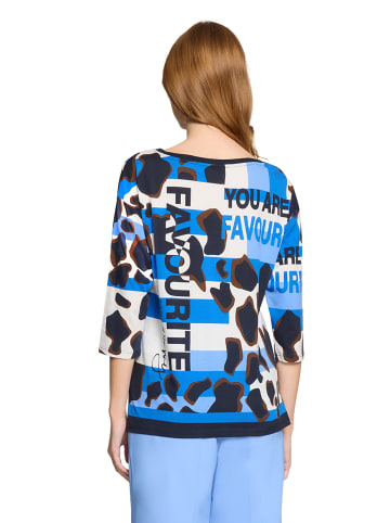 Betty Barclay Printshirt mit Seitenschlitzen in Dunkelblau/Blau