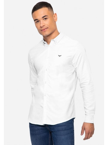 Threadbare Langarmhemd Beacon in White