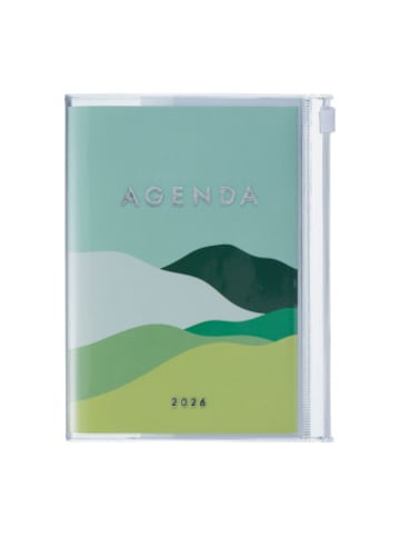 Marks Europe Kalender - MARK'S 2025/26 Taschenkalender, A6 Mountain, Green