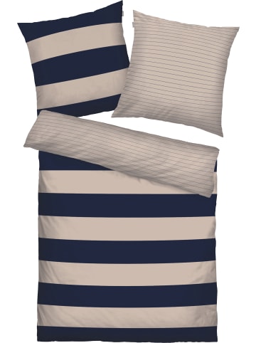 Tom Tailor Renforcé Wendebettwäsche in sand-dunkelblau