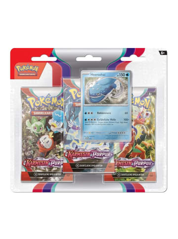 Pokémon Heerashai | 3 Booster-Packs | Pokemon Karten Karmesin & Purpur deutsch