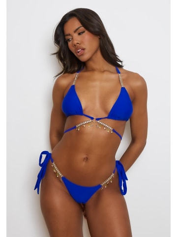 Moda Minx Bikini Top Seychelles Triangle Wrap in Blau