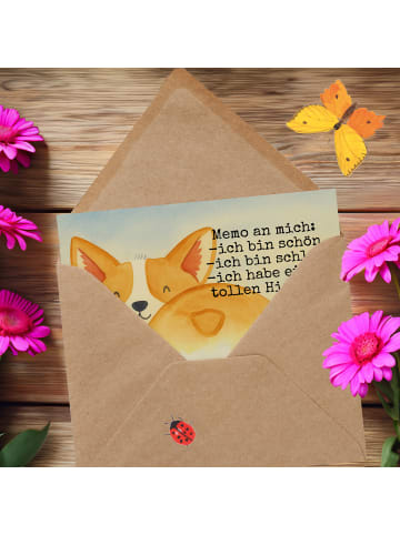 Mr. & Mrs. Panda Deluxe Karte Corgi Po Design mit Spruch in Weiß