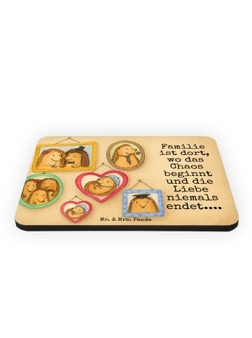 Mr. & Mrs. Panda Kühlschrankmagnet Igel Familie Design mit Spruch in Weiß