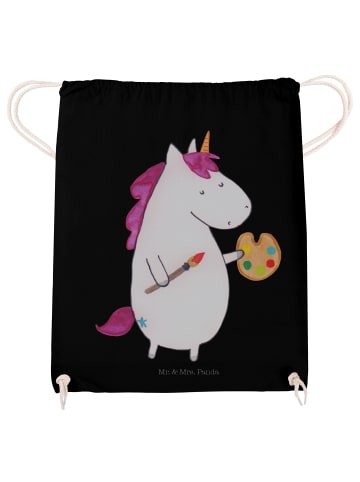 Mr. & Mrs. Panda Sportrucksack Einhorn Künstler ohne Spruch in Schwarz