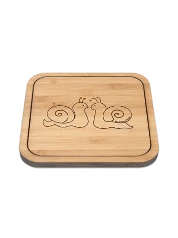 Mr. & Mrs. Panda Untersetzer Kork Schnecken Liebe ohne Spruch in Transparent