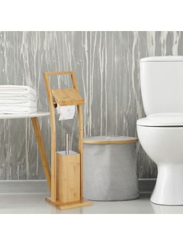 relaxdays WC-Garnitur in Natur - (B)20 x (H)74 x (T)20 cm