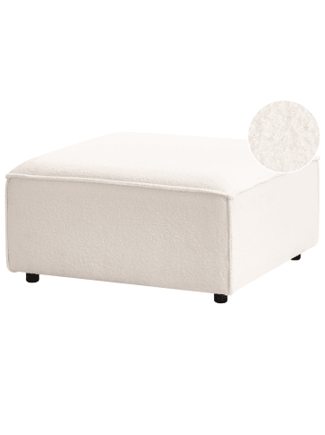 Beliani Ottomane ARDAL in Weiß/Schwarz - (W) 88 x (H) 43 x (L) 88 cm