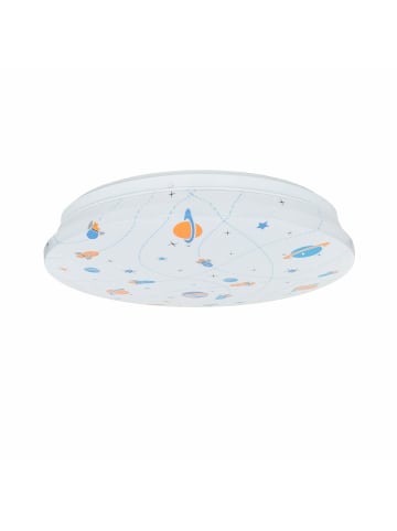 Licht-Erlebnisse Deckenlampe EEK E Ø 33.5 x (H)7 cm in Weiß Bunt