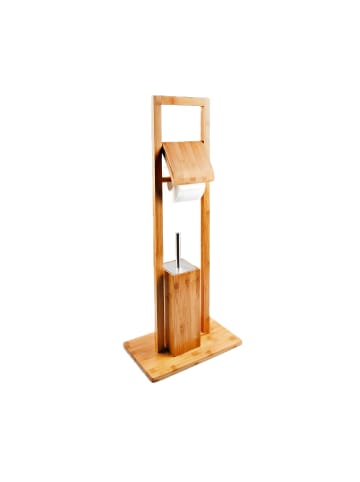relaxdays WC Garnitur in Natur - (B)36 x (H)82 x (T)21 cm