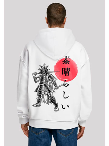 F4NT4STIC Ultra Heavy Hoodie Samurai Japan Grafik in weiß