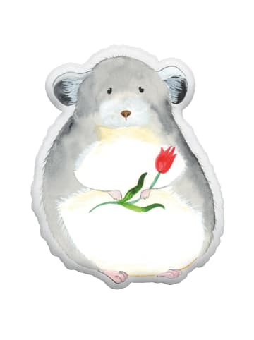 Mr. & Mrs. Panda Kuschelkissen Chinchilla Blume ohne Spruch in Weiß