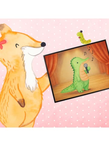 Mr. & Mrs. Panda Schreibunterlage Krokodil Singen Design ohne Sp... in Weiß