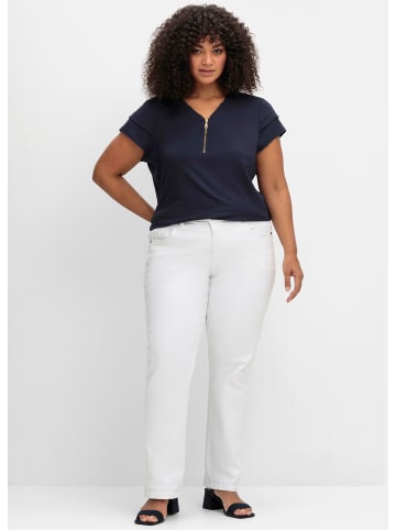 sheego by Joe Browns Kurzarmshirt in nachtblau