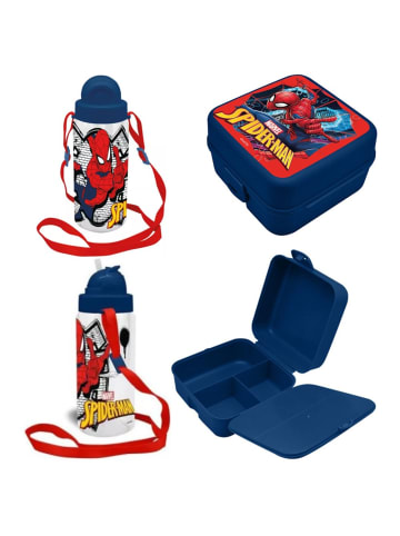 Kids Licensing Lunchset Spiderman 4-Fächer Brotdose und Trinkflasche 3 Jahre