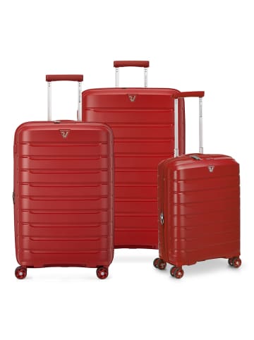 Roncato B-Flying Move 4 Rollen Kofferset 3-teilig mit Dehnfalte in rot