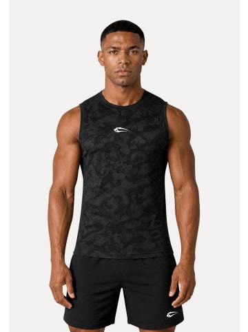 SMILODOX Kompression Camo Tank Top Varek in Anthrazit/Schwarz