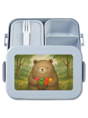 Mr. & Mrs. Panda Lunchbox Bär Gefühl Design ohne Spruch in Blau Pastell