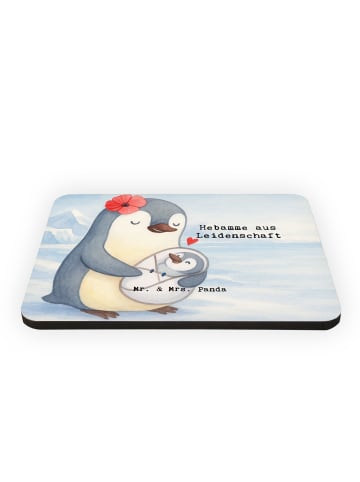 Mr. & Mrs. Panda Magnet Hebamme Leidenschaft Design mit Spruch in Weiß
