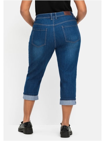 sheego Schmale 7/8-Jeans in blue Denim