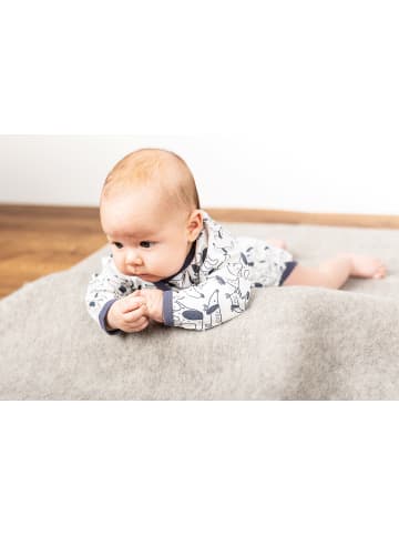 Sense Organics Bio Baby Langarm Wickelbody "Ygon" in Weiß-Blau