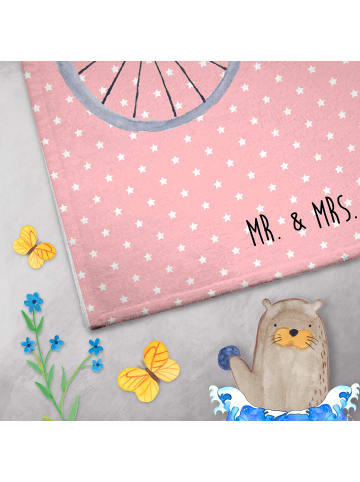 Mr. & Mrs. Panda Handtuch Einhorn Radfahrer ohne Spruch in Rot Pastell