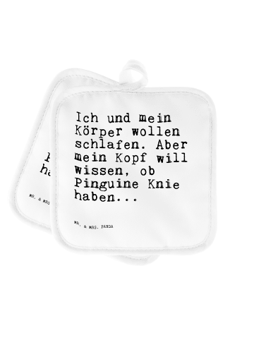 Mr. & Mrs. Panda Topfuntersetzer Ich und mein Körper... mit Spruch in Weiß