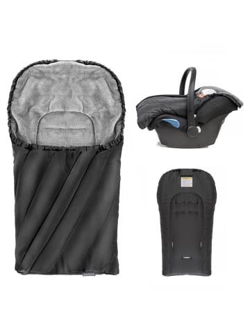 Zamboo Winter Fußsack Deluxe für Babyschale (Maxi-Cosi, in schwarz