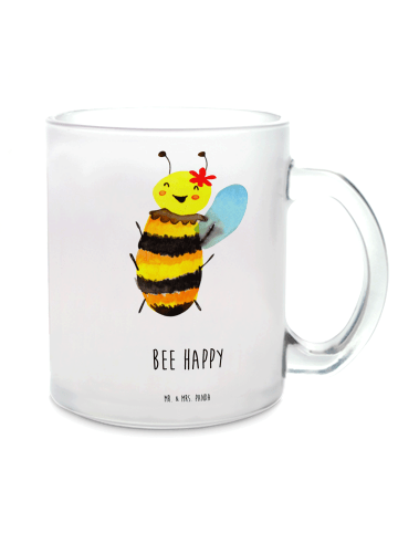 Mr. & Mrs. Panda Tee Tasse Biene Happy mit Spruch in Transparent