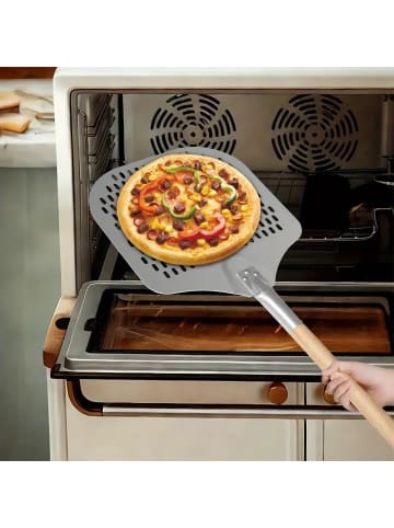 relaxdays Pizzaschieber in Silber – 132 cm