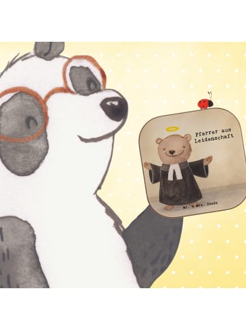 Mr. & Mrs. Panda Untersetzer Glas Pfarrer Leidenschaft Design mi... in Weiß
