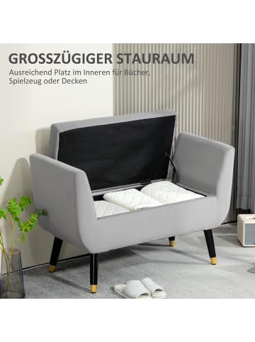 HOMCOM Sitzbank-107B x 42T x 65H cm-Hellgrau