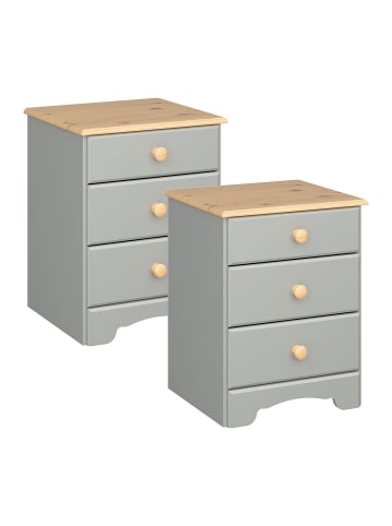 ebuy24 Nachttisch Nilon 2er-Set Grau 44 x 40 cm
