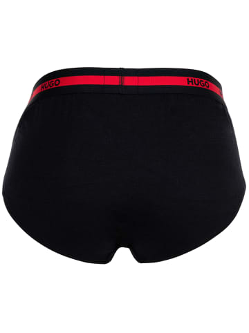 HUGO Slip 3er Pack in Schwarz/Grau/Rot