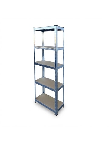 relaxdays 2 x Schwerlastregal in Silber - (B)60 x (H)180 x (T)30 cm