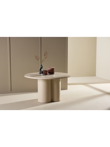 ebuy24 Couchtisch Olivia Beige 80 x 80 cm