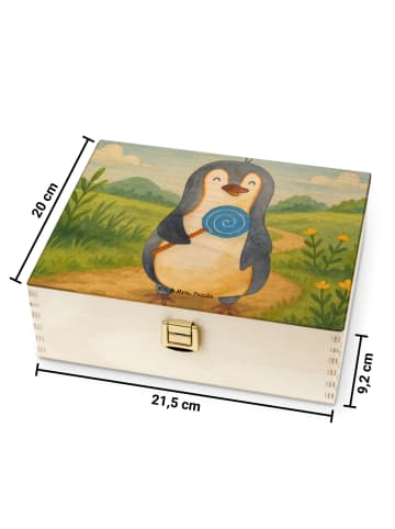 Mr. & Mrs. Panda Teedose Pinguin Lolli Design ohne Spruch in Weiß