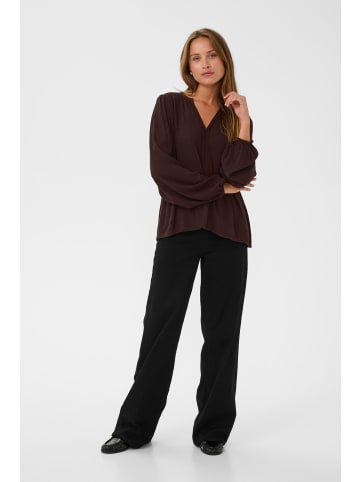 Kaffe Langarm-Bluse KAstine Regular fit in Black Coffee