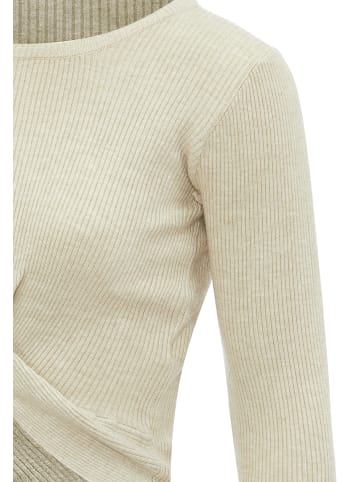 leo basics Damen Strickpullover in Dunkelbeige