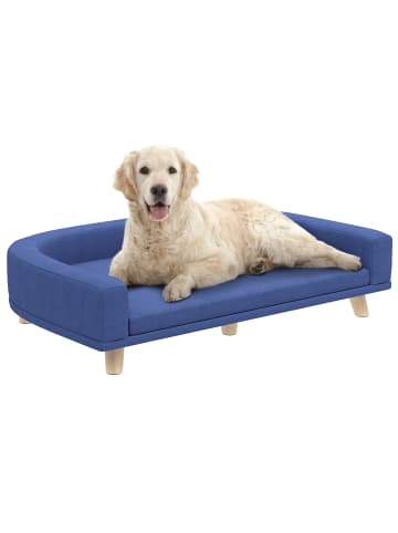 Pawhut Hundesofa Blau 98L x 67B x 25H cm