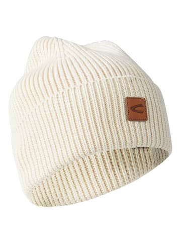 Camel Active Beanie aus einem Baumwoll-Kaschmir-Mix in Creme