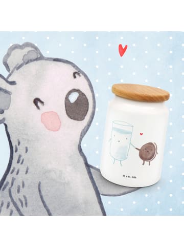 Mr. & Mrs. Panda Kaffeedose Milch Keks ohne Spruch in Weiß