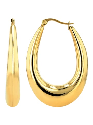 Adeliás Damen Ohrringe – Creole aus Edelstahl in gold