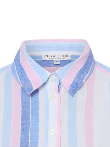 Marie Lund Leinenbluse in blau - 0017