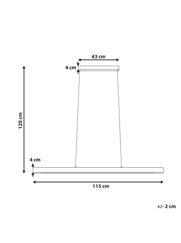 Beliani Pendelleuchten STEWARTS in Braun - (W) 115 x (H) 125 x (L) 6 cm
